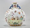 Chinese Enameled Porcelain Moon Flask Vase