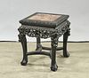 Chinese Marble Inset Hardwood Low Table