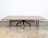 DESSIN FOURNIR MAHOGANY DINING TABLE WITH 2 LEAVES