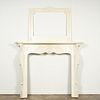 LOUIS XV STYLE PAINTED MANTEL & OVERMANTLE