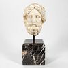 HEAD OF POSEIDON, MARBLE BUST AFTER THE ANTIQUITY