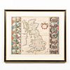 WILLEM BLAEU, MAP OF GREAT BRITAIN, FRAMED
