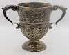 STERLING. Antique Repousse Irish Silver Loving