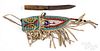 Teton Sioux Indian beaded sheath & knife