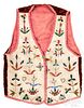 Santee Sioux Indian silk-lined beaded vest