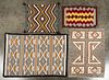 Four Navajo Indian style rugs