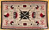 Navajo Indian storm pattern pictorial rug