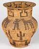 Papago Indian olla-form coiled basket