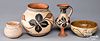 Two San Domingo Indian pottery bowls, etc.