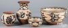 Four pieces of San Domingo Indian pottery