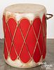 Large painted Cochiti Pueblo Indian hide drum
