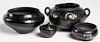Large Santa Clara Indian blackware pottery