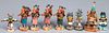 Miniature Indian kachina and Mudhead figures