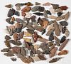 Collection of various prehistoric stone points
