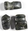 Three highly polished granite axe heads