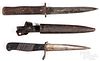Two German WWI trench knives