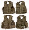 Four US WWII Army Air Force C-1 survival vests