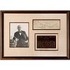 Thomas Alva Edison Signed Check and Plaque Framed