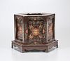 Chinese Painted Lacquer Stacking Octagonal Boxes