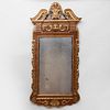 Fine and Large George II Walnut and Parcel-Gilt Mirror