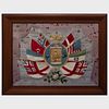 Victorian Sailor's Woolwork Panel 'Forget Me Not' Flags