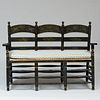 American Painted and Stenciled Hall Bench