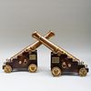 Two Glascott Brass Signal Cannons