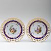 Pair of Meissen Marcolini Porcelain Plates with Reticulated Rims