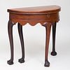 George II Mahogany Fold Over Games Table
