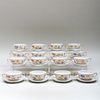 Set of Sixteen Le Telac Porcelain Broth Bowls and Saucers