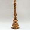 Italian Baroque Style Giltwood Altar Stick Lamp