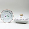 Chinese Export Famille Rose Porcelain Tureen and a Plate