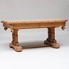 Victorian Neo-Gothic Carved Oak Center Table