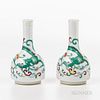 Pair of Small Doucai Bottle Vases