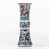 Wucai-style Gu-form Vase