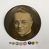 18 Father Coughlin Pinbacks , Ribbons , Buttons 9"