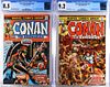 Marvel Conan the Barbarian #23 #24 CGC 8.5 9.2