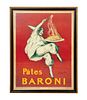 PATES BARONI, FRENCH ADVERTISING POSTER, FRAMED