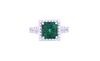 Natural Emerald & Diamond 18k Gold Ring
