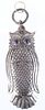 Hudson Bay Beaded Silver Owl Pendant