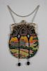 SCENIC BEADED BAG, EARLY 20th C.