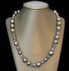 Fine South Sea Grey Tahitian and Keshi Pearl Necklace