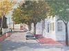 James L. Dodwell Oil on Artist's Board, "Union Street - Nantucket"
