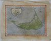 Redstone Studios Oil on Canvas, "Map of Nantucket Island"