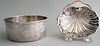 Sterling Silver Engraved Bowl and Shell Dish