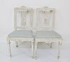 Pair of Swedish Gustavian Style Side Chairs, early 19th Century