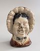 19th Century Glazed Earthenware Female Still Bank Bust