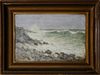 George Frederick Morse Oil on Artist Board "Rocky Coastline"