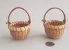 Pair of Henry Huyser Miniature Nantucket Baskets