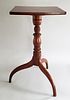 Early 19th Century New England Cherry Square Top Candlestand